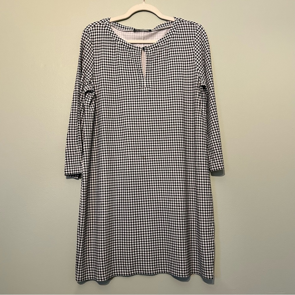 Max Mara weekend- gingham checkered swing dress, black and white
